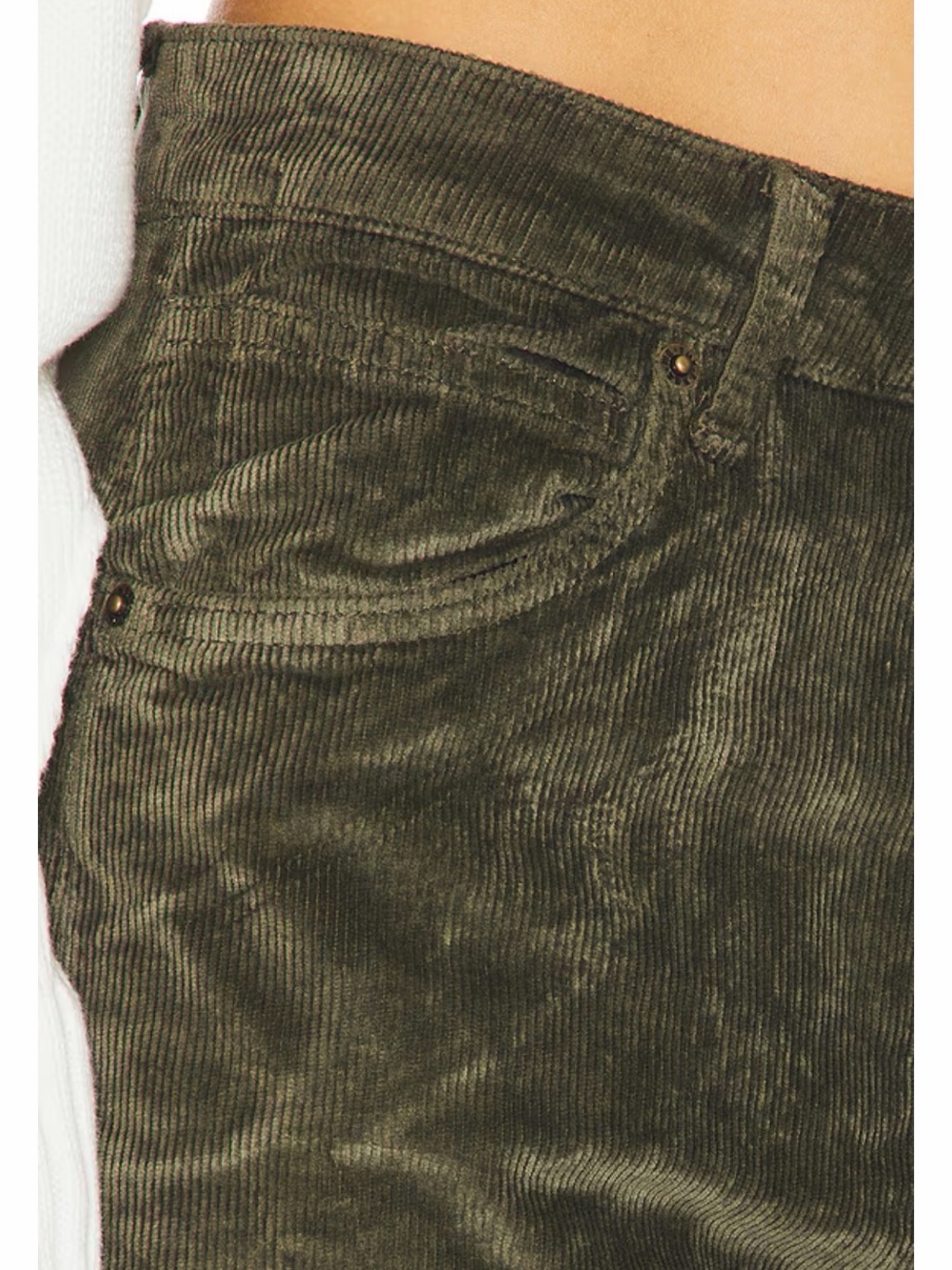 NWT Free People We the Free Deep Trance Cord Pant Clover Moss Green Size 30 - Picture 6 of 8